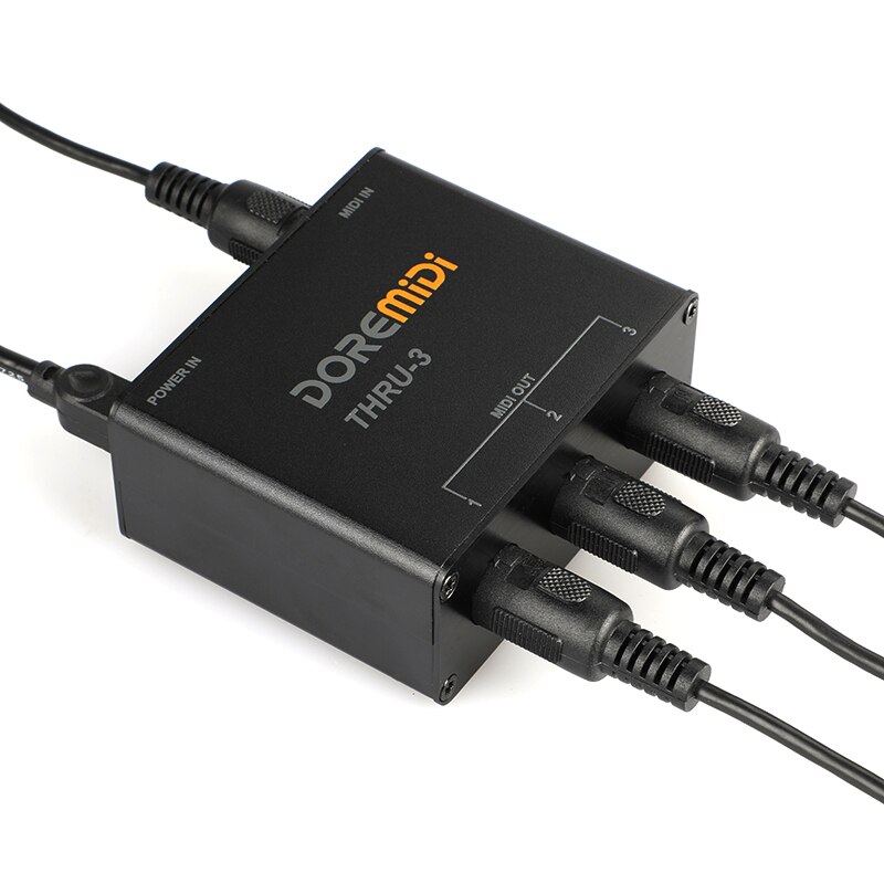 DOREMiDi MIDI THRU-3 Thru Box Controller Can Be Used To Convert 1 MIDI Input Into 3 MIDI Outputs with Standard MIDI 16 Channels