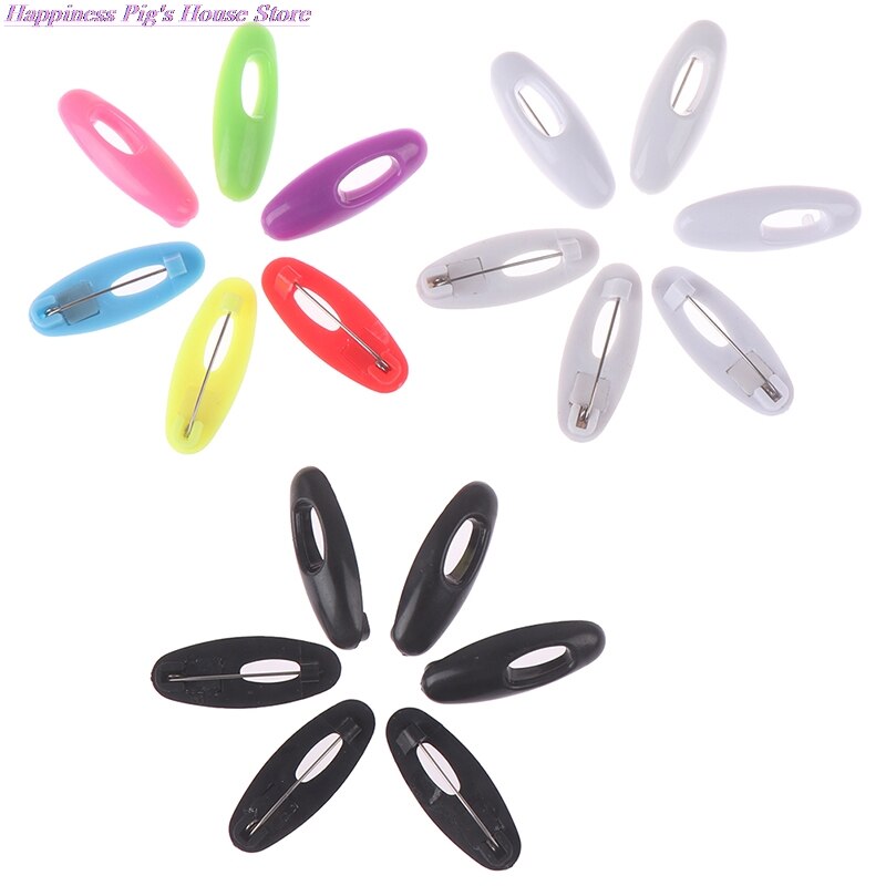 6 uds broche de seguridad de plástico Pins Pin de mujer bufanda esmalte Pin hebilla accesorios cabeza Decoración Para bufanda