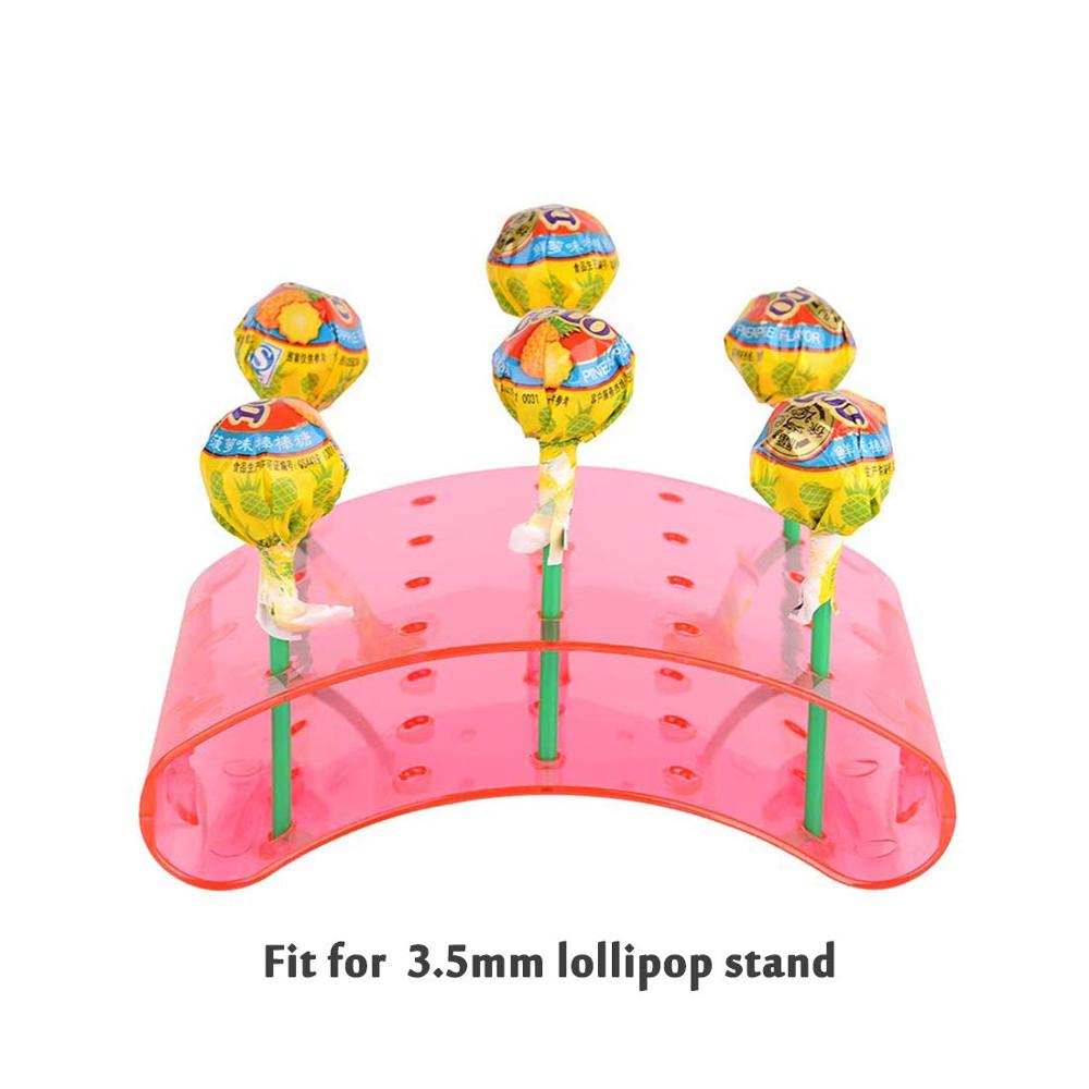 20 Holes Lollipop Display Stand Cake Pop Houder Base Plank Acryl Plastic U-vormige Board Holder Lollipop Dessert Sticks
