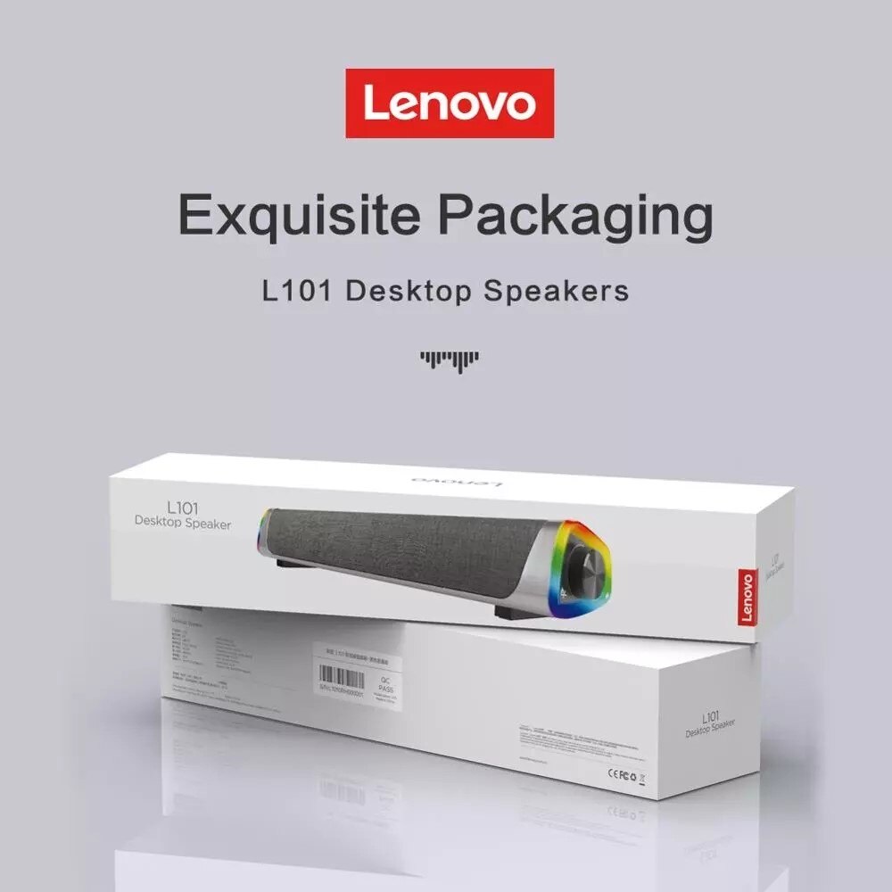 Lenovo L101 Computer Speaker Music Surround Stereo Subwoofer Speaker For Macbook Laptop Notebook PC Player Wired Loudspeaker