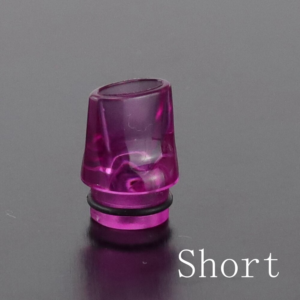 Flat Acrylic Plastic MTL 510 810 Drip Tip MouthPiece DripTip 810 For Atomizer RTA RBA RDA 8 Color: Purple Short