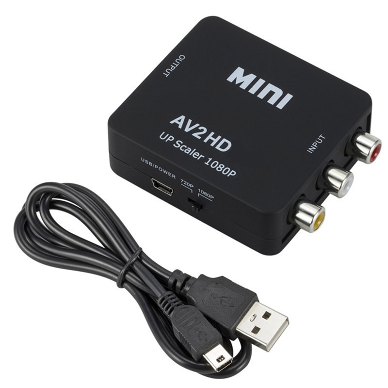 AV to HDMI converter composite audio and video (CVBS) to HDMI red yellow and FOR white Lotus to HDMI