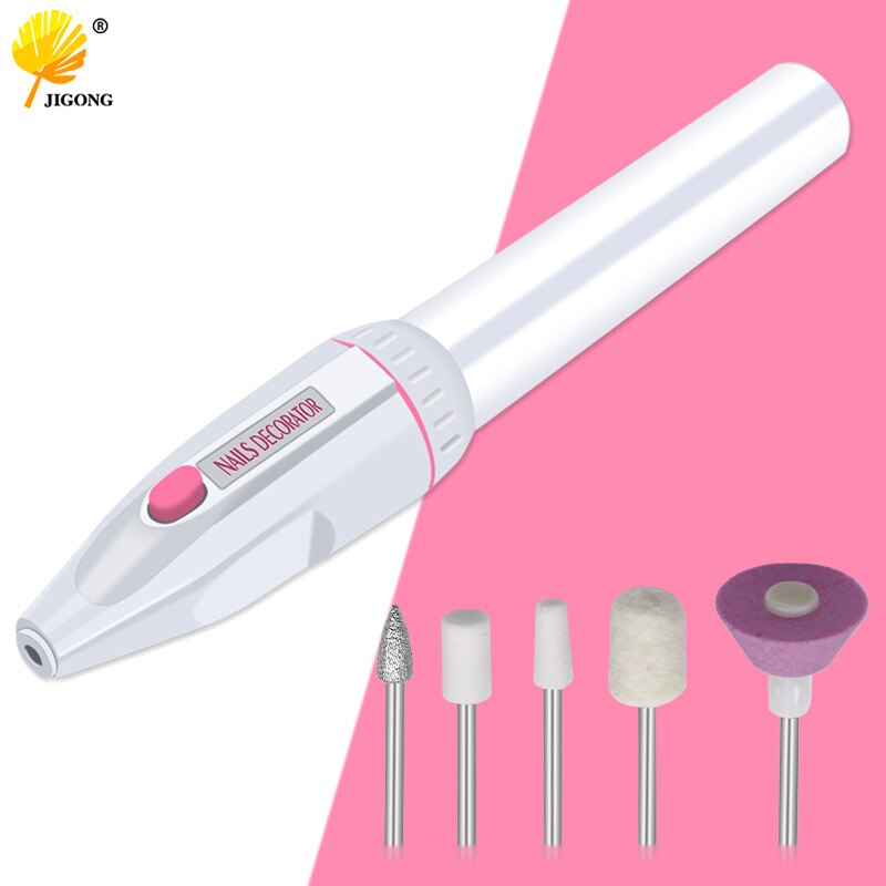 Portable Electric Nail Drill Kit Set Battery Manicure Pedicure Grinding Burnishing Machine Personal Manicure and Pedicure Kit