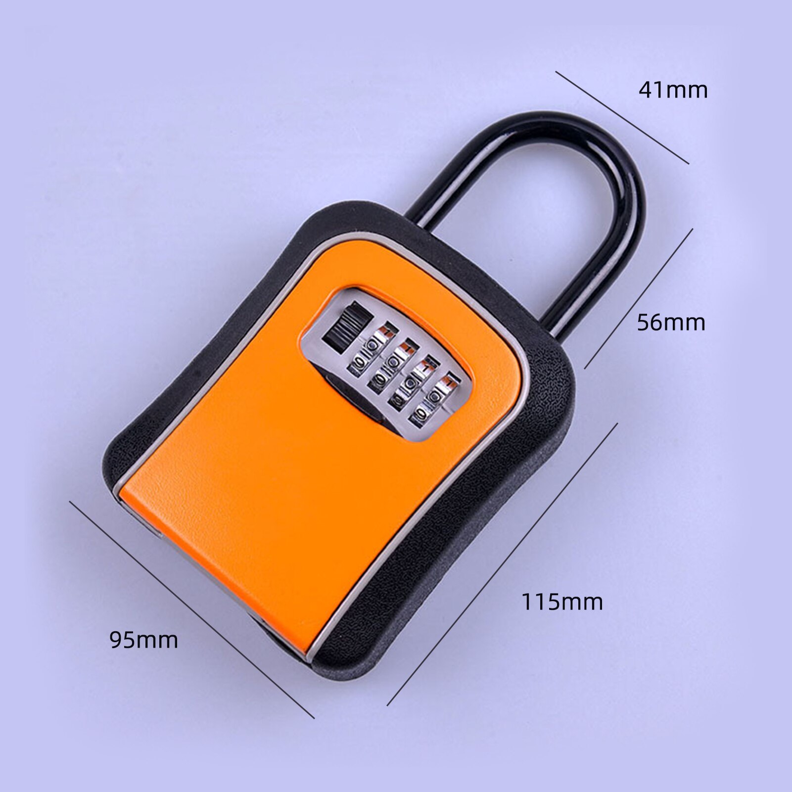 Sleutel Opslag Lock Box Met Dust Cover Aluminium 4-Digit Combinatie Hangslot Case Lockbox Sleutel Kluis Draagbare opslag