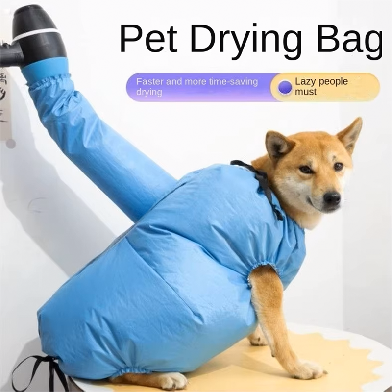 Pet Drying Bag Folding Dog Hair Dryer Box Blow Bag Portable Pet Grooming Dry Bag Dog Blowing Cat Bathing Pet Hair Drying Clothes