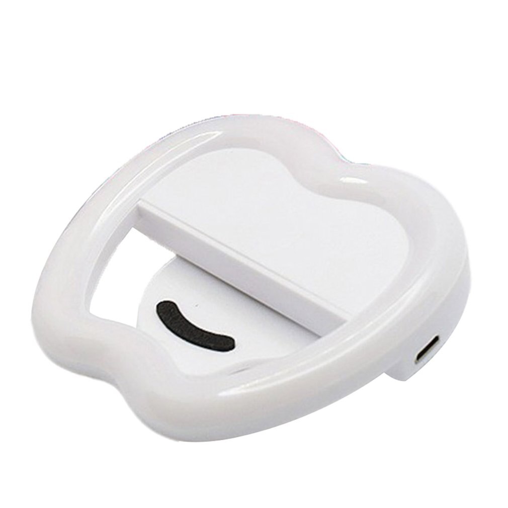 Luz de relleno de teléfono móvil en forma de manzana, para teléfono móvil externo, Flash de selfi de belleza, redonda, luz duradera de relleno en vivo
