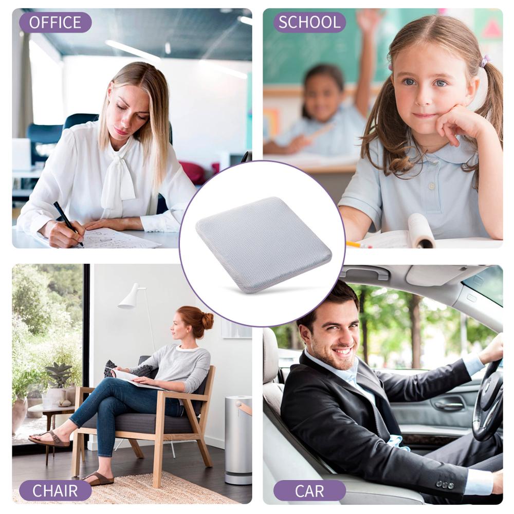 Gel elástico cojín del asiento TPE silicona de Mat apoyo antideslizante hielo de verano para silla de coche cojín para silla oficina