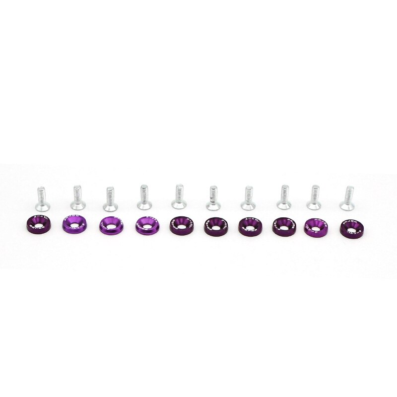 Aluminum Fender Washers kit 1set=10pcs washers and bolt FS-JDM04: Purple