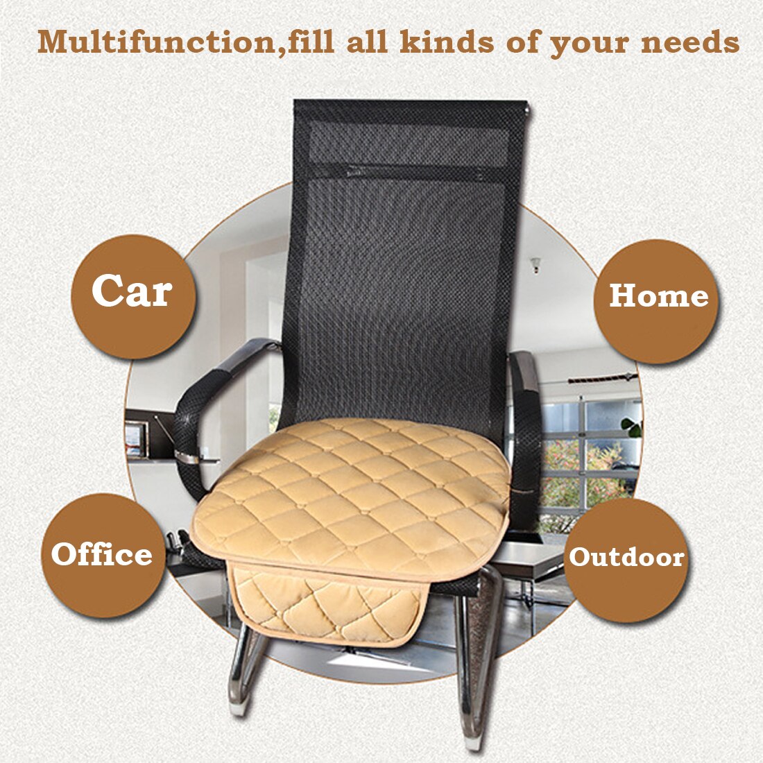 Dewtreetali Velvet Front Car Seat Cover Breathable Winter Seat Cushion Protector Auto Accessories Car styling Universal for Cars