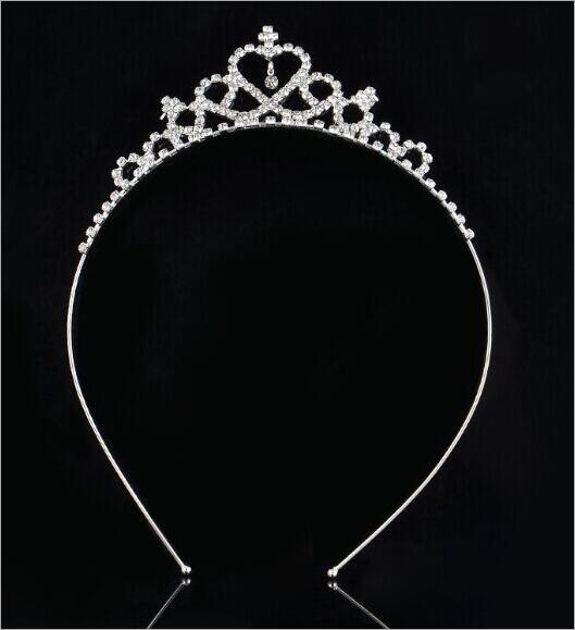 ¡NOVEDAD DE ! Tiara bonita con forma de corazón y Corona de princesa, diadema de diamantes de imitación, accesorios para el pelo, joyería para niña de boda diadema para dama de honor