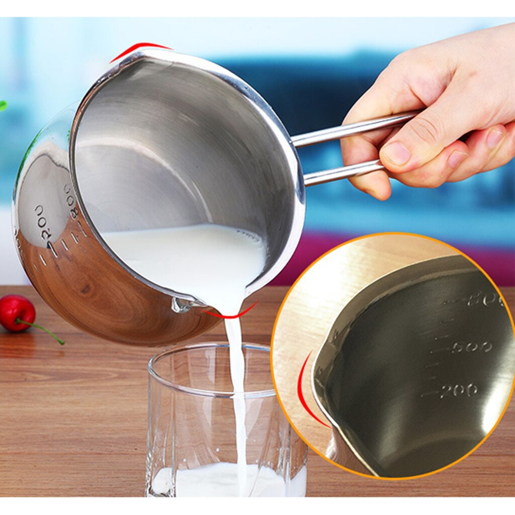 Stainless Steel Butter Warmer Coffee Milk Warmer Coffee Pot Milk Saucepan