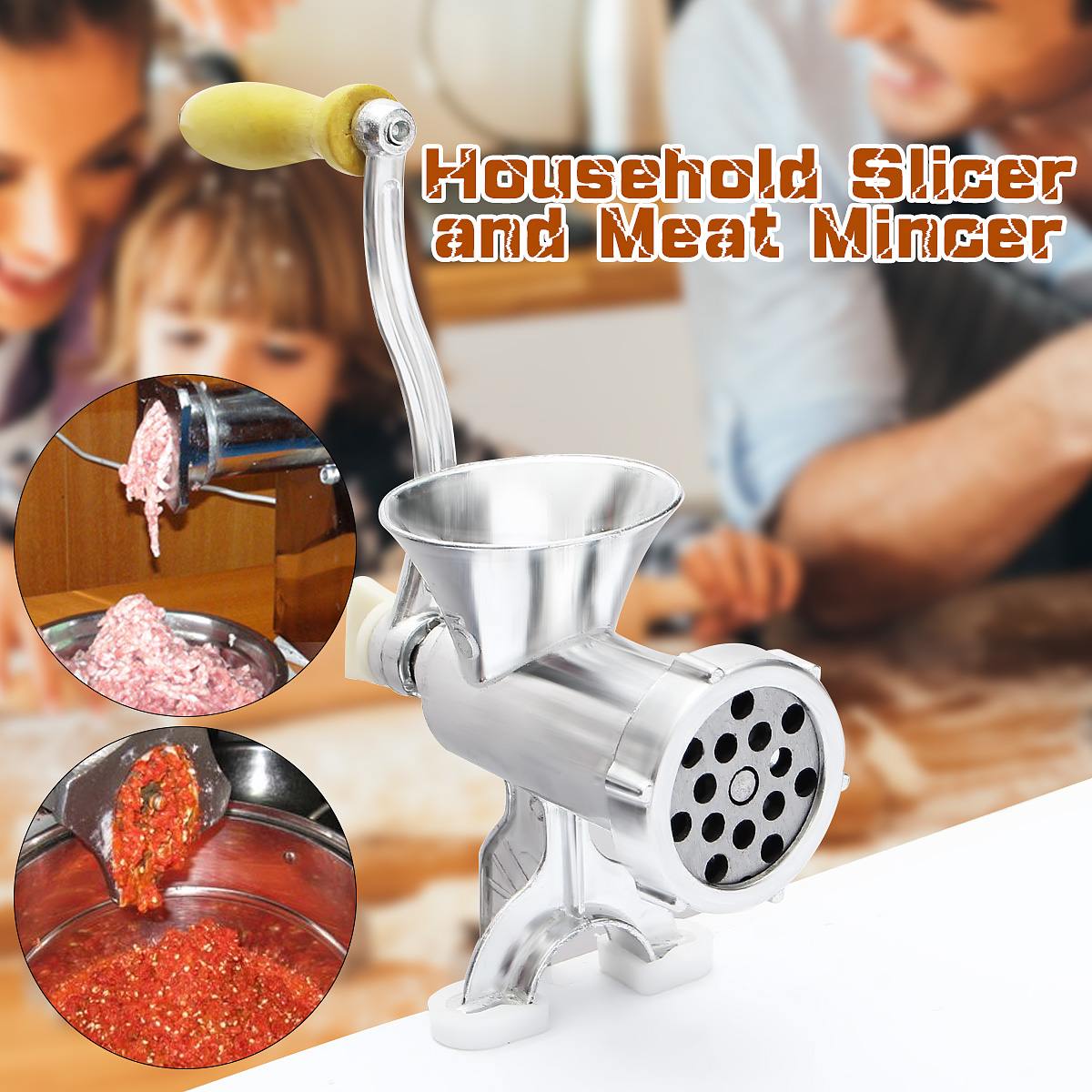 Vleesmolen Machine Vleesmolen Aluminium Multi-Gebruik Vlees Slijpmachines Keuken Gadget Voor Vlees Worst Noedels