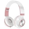 SIFREE Wireless Headphones - Bluetooth 5.0 Headset - Foldable with Mic - TF Card & FM Radio Support: Rose Pink