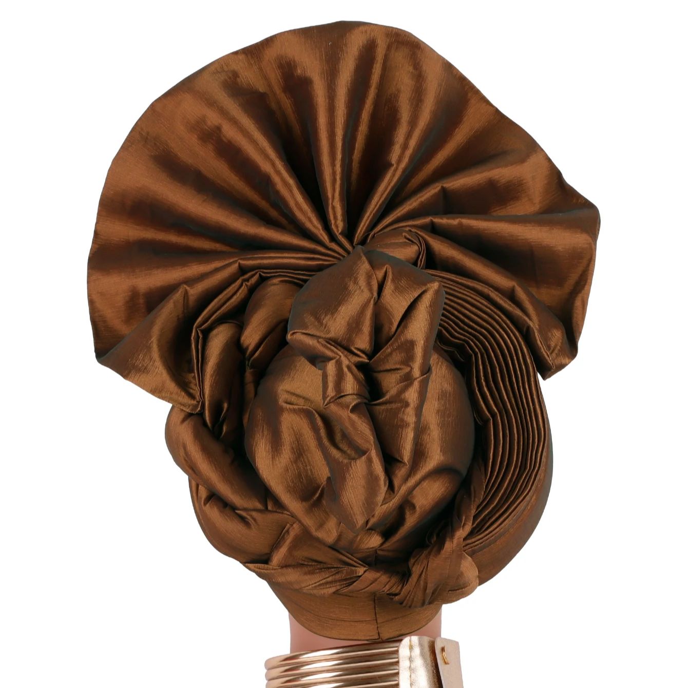Afrikanische Auto Gele Headtie Nigeria Frauen Kopf wickelt Hochzeit Party Kopfschmuck Frauen Turban Kappe