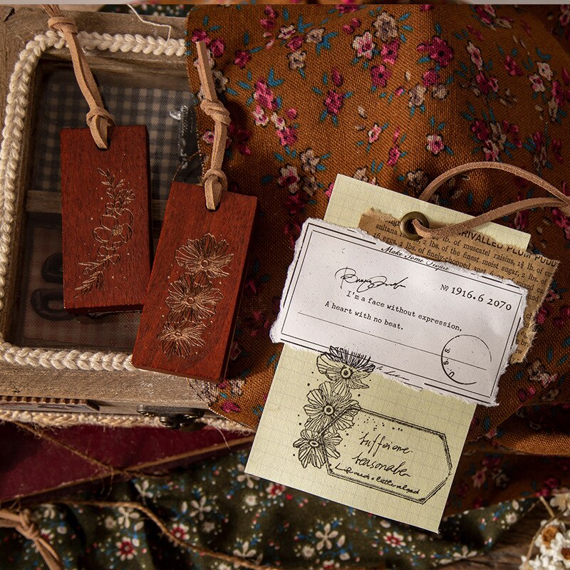 Petite étiquette à suspendre en bordure de plante, étiquette à fleurs peintes, série de journal intime, bricolage, Scrapbooking, fabrication de cartes, décoration