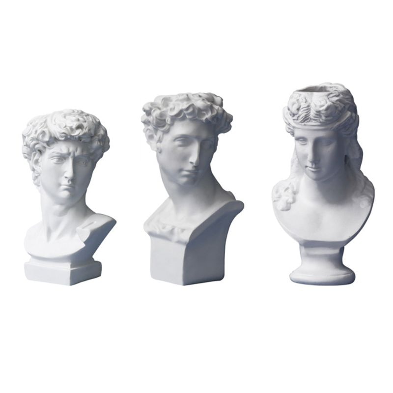 Hars Vaas Bloempot Nordic Stijl Menselijk Hoofd Pen Borstels Houder Woondecoratie