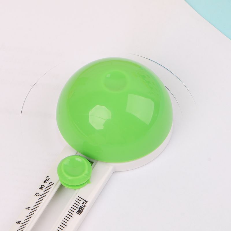 Simpel plastisk rundskæringskniv model kompas cirkel cirkulær skærer til papir scrapbooking kort skæreværktøjer  q6pa