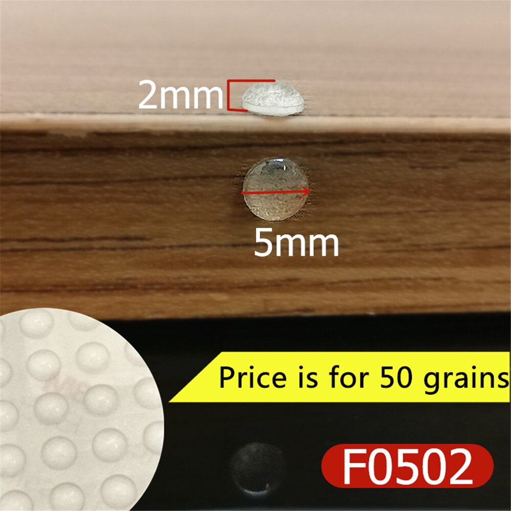 Vários Tamanhos de Porta de Armário Amortecedor amortecedor de silicone auto-adesivo pad com o ponto saliente para cozinha armário gaveta parar: F0502 x 50 Grains