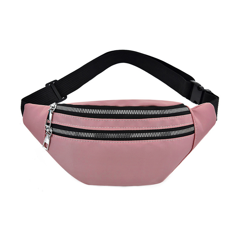 Gestock – sac banane en Nylon pour femmes, sacs à bandoulière décontractés unisexe, sac banane de hanche, sac de ceinture de voyage, sac à main de Sport: Pink