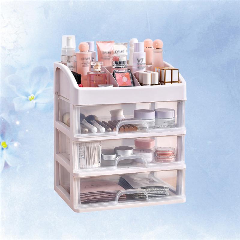 1Pc Plastic Cosmetische 3 Layer Lade Organizer Make Container Desktop Diverse Storage Case