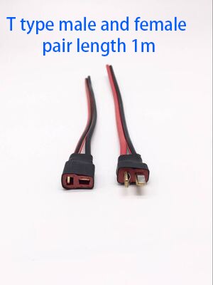 36V 48V eBike Lithium Li-ion Battery Cell T Type Discharge Connector Charger Round Power Wire Cable DC plug 5.5*2.1 Socket 15cm: t type 1m F-M / t type 30cm F-M