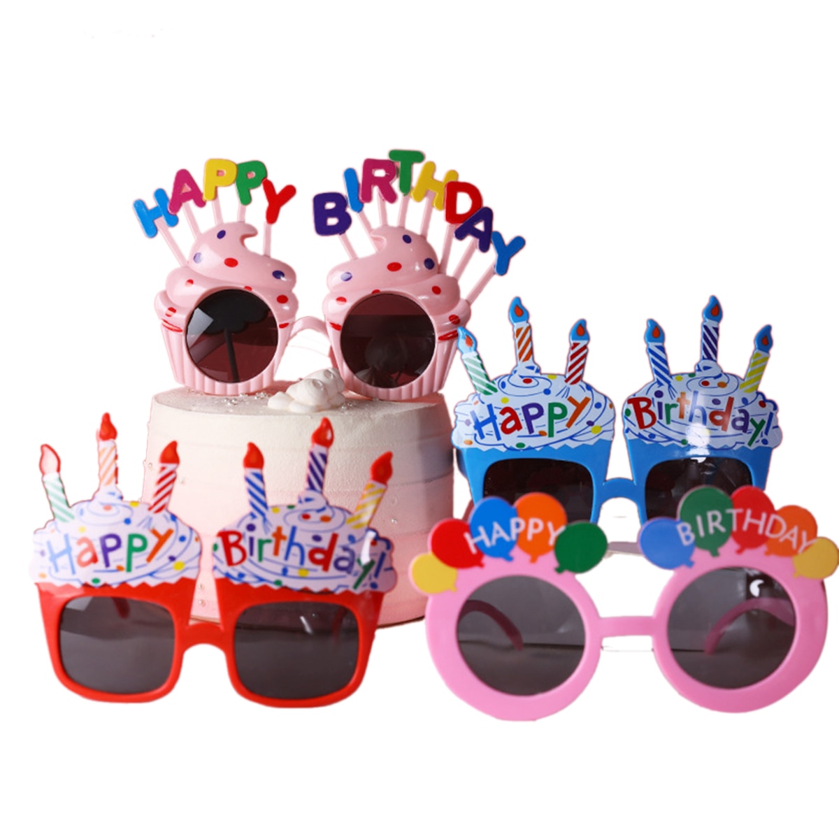Urodziny imprezowe okulary przeciwsłoneczne śmieszne okulary rekwizyty fotograficzne dekoracje świąteczne posiadacze dla dzieci dekoracje Baby Shower Party