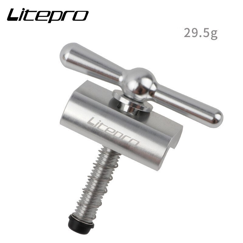 Litepro dobradiça braçadeira placa com ímã c fivela para brompton botão magnético c anodizado: silver