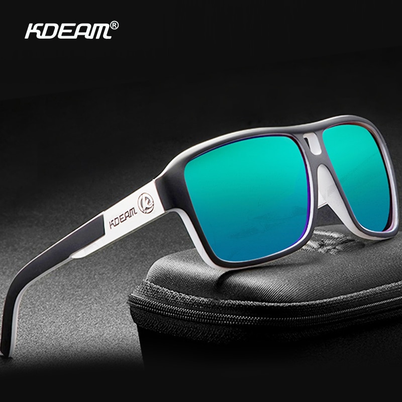Kdeam originele gepolariseerde vierkante zonnebril voor heren zomer outdoor & reizen  uv400 brillen heren sport stijl zonnebrillen  gr6
