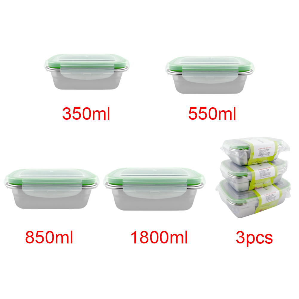 Stainless Steel Thermal Insulated Food Storage Sealing Portable Travel Leakproof Bowls Home Containers Lunch Box Kitchen Bento