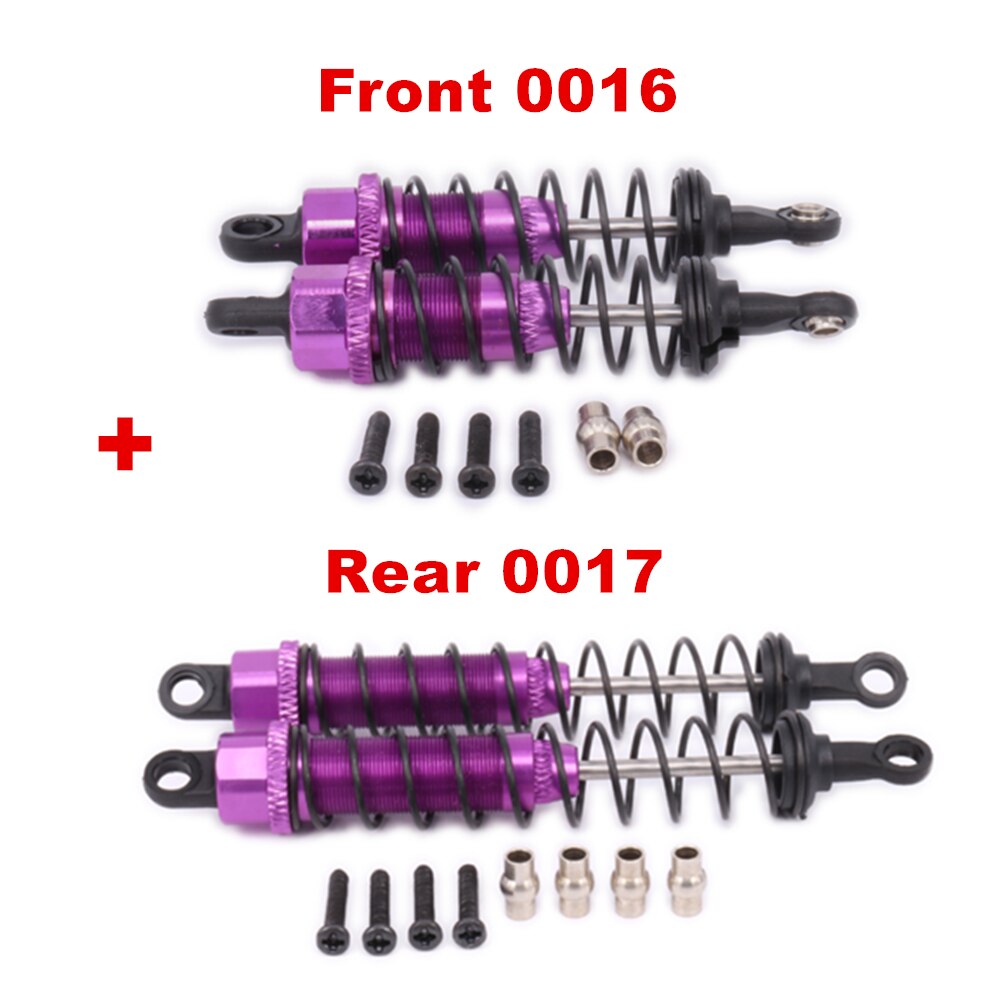 Alloy 96mm Front & Rear Shock Absorber Oil Filled Damper For Rc Model Car 1-12 Wltoy 12428 12423 0016 0017 Truck Short parts: 001617P