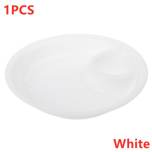 Lightweight Wheat Straw Plates, Unbreakable Eco-Friendly Reusable Plastic Plates, Salad Plates, Camping Plates, Dumplings Dish: 1pcs White