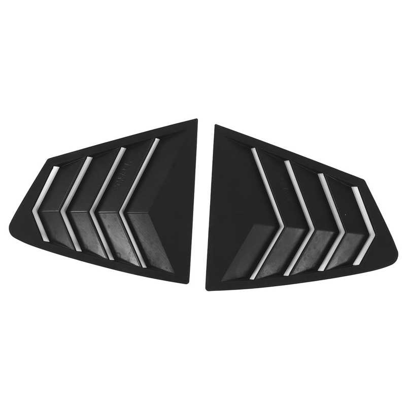 2Pcs/Set Car Rear Side Window Louver Blinds Glossy Black Replacement for Mazda 3 Axela 4Dr Sedan