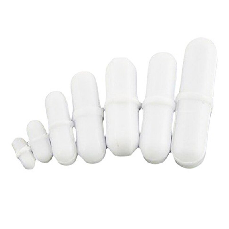 7Pcs/set Laboratory Chemical Stirring Bar Rotating Biological Stirrer Magnetic Rod Corrosion Resistant Practical PTFE Mixer