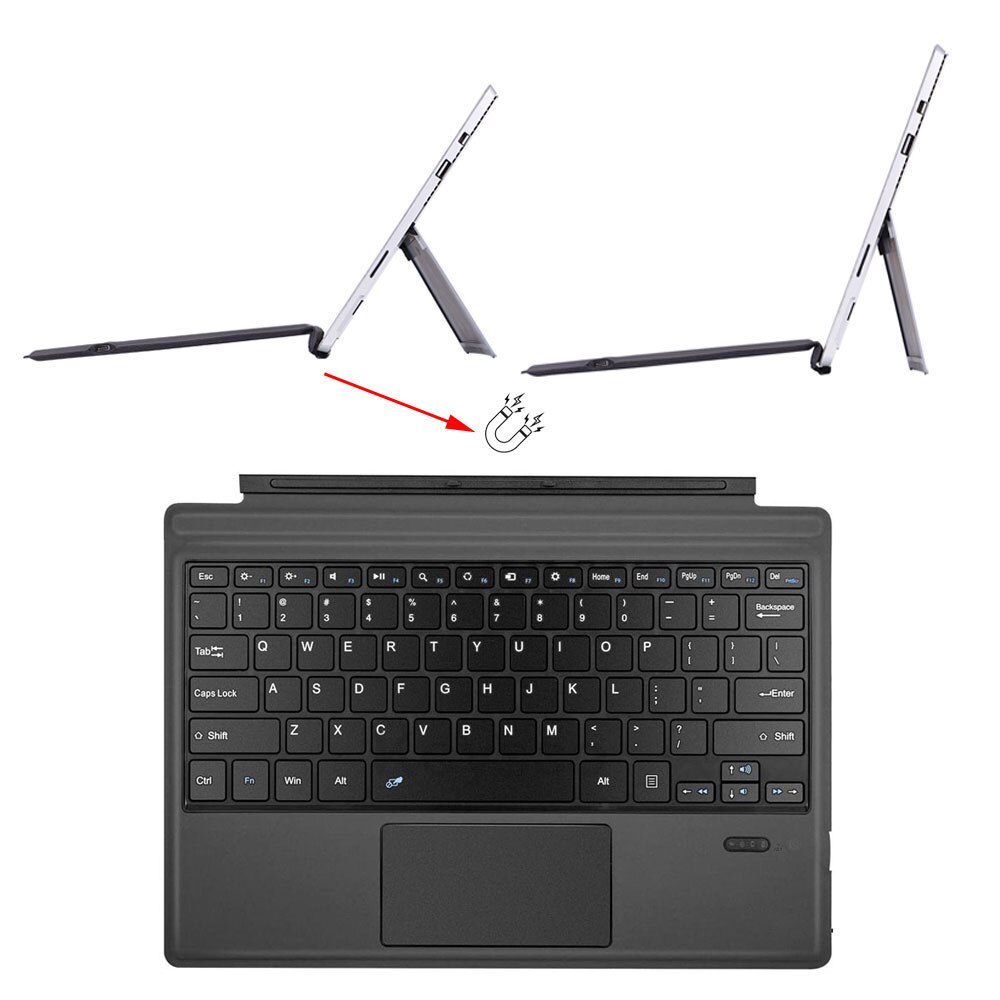Wireless Keyboard For Surface Pro 7 6 5 4 3 7+ clavier teclado sem fio Arabic Korean Spanish Russian Backlit Bluetooth Keyboard
