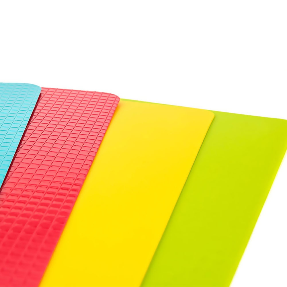 4 st/set halkfri rektangel plast våffelrygg mat flexibel matlagning kök skära hackmattor silikon verktygsbräda  h7 c 3