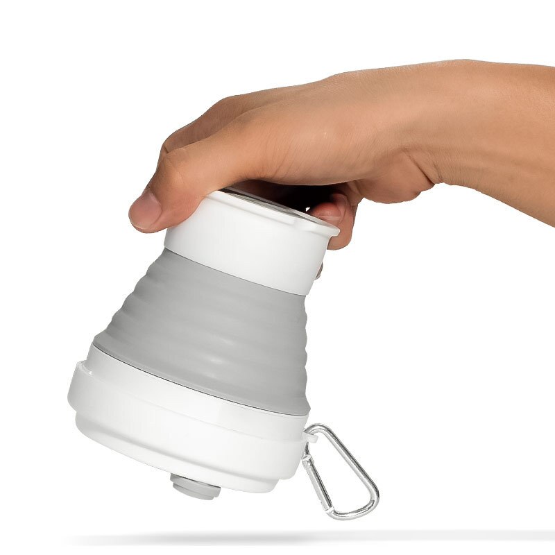 Taza de café de viaje plegable de silicona, plegable, para acampar, con tapas, juego de tazas expansibles para senderismo y Camping