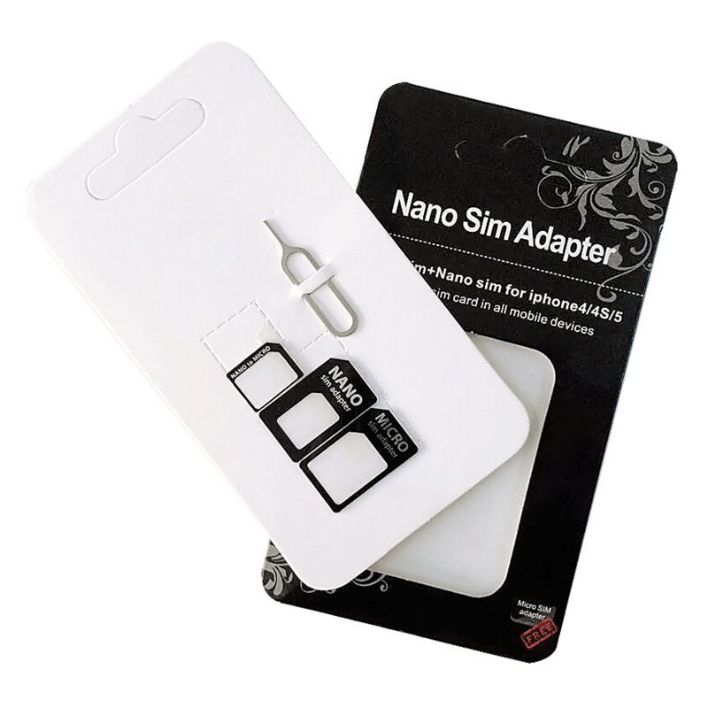 10 Pcs 4 In 1 Sim Card Adapter Converteren Nanosim Kaart Naar Micro Standard Adapter Voor Universele Mobiele Telefoon