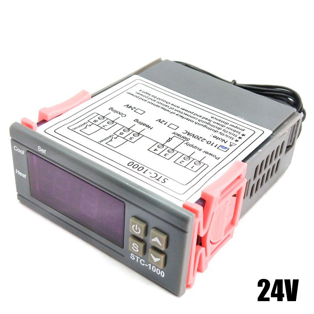 Multi-function Digital Constant Temperature Controller Thermoregulator for STC-1000 With Sensor SEC88: 24v