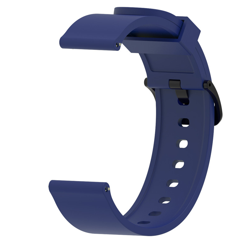 Silicone Sport Polsband voor xiaomi Huami amazfit Bip Smart Horloge Band 20mm Vervanging Band Armband Smart Accessoires: Dark blue