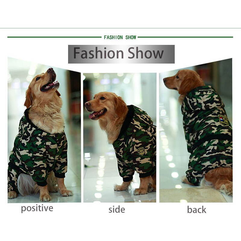 Yotmy Camouflage Dog Clothes S-2XL Size Winter Warm Chic jumpsuit Hoodie Golden retriever dog coat jacket for Large Dogs