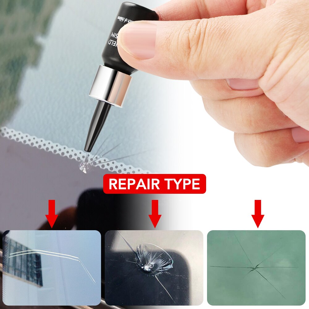 Kit de reparación de cristal para parabrisas de coche, Kit de resina para reparación de cristal líquido, Nano líquido para reparar arañazos y grietas