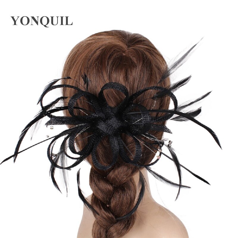 Coiffe pour femme, fascinateur, décoration en plumes, accessoires pour cheveux, coiffure de mariage, bandeau pour occasion, syf 105