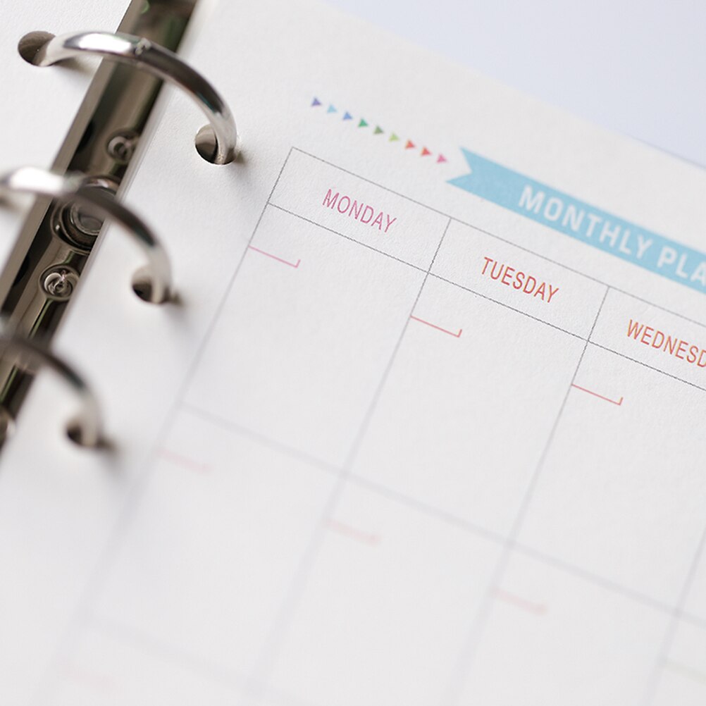 40 Sheets A6 Size 6-Hole Paper Refills For Notebook Planner Journal Dairy (TODO Diary)