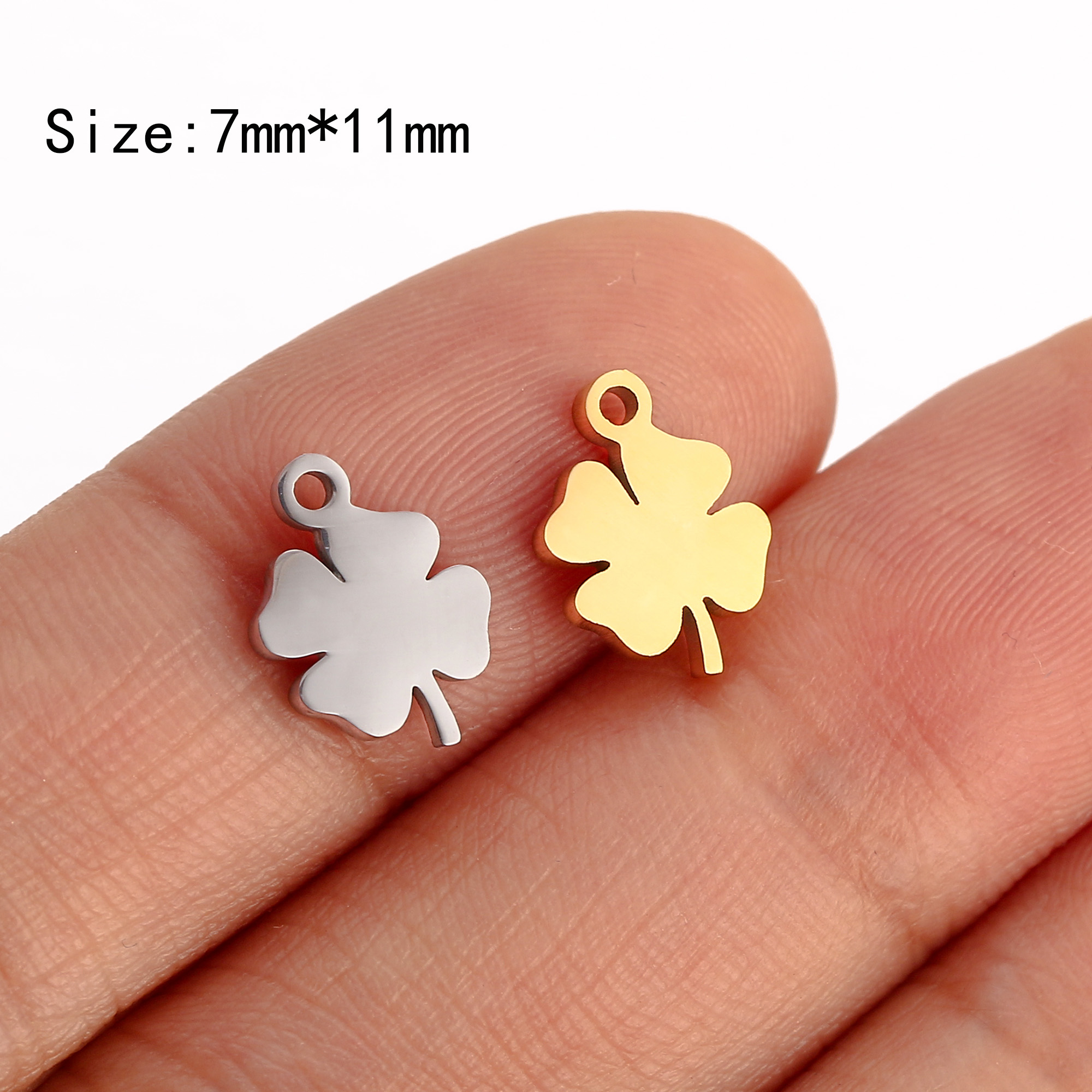 5 Stück Kawaii Mini Qualle/Pilz/Anker/Glückssymbol Charme Kleine Marine Meeresleben Anhänger DIY Armbinde Halskette Schmuckherstellung: Gold / Reines Gold Farbe