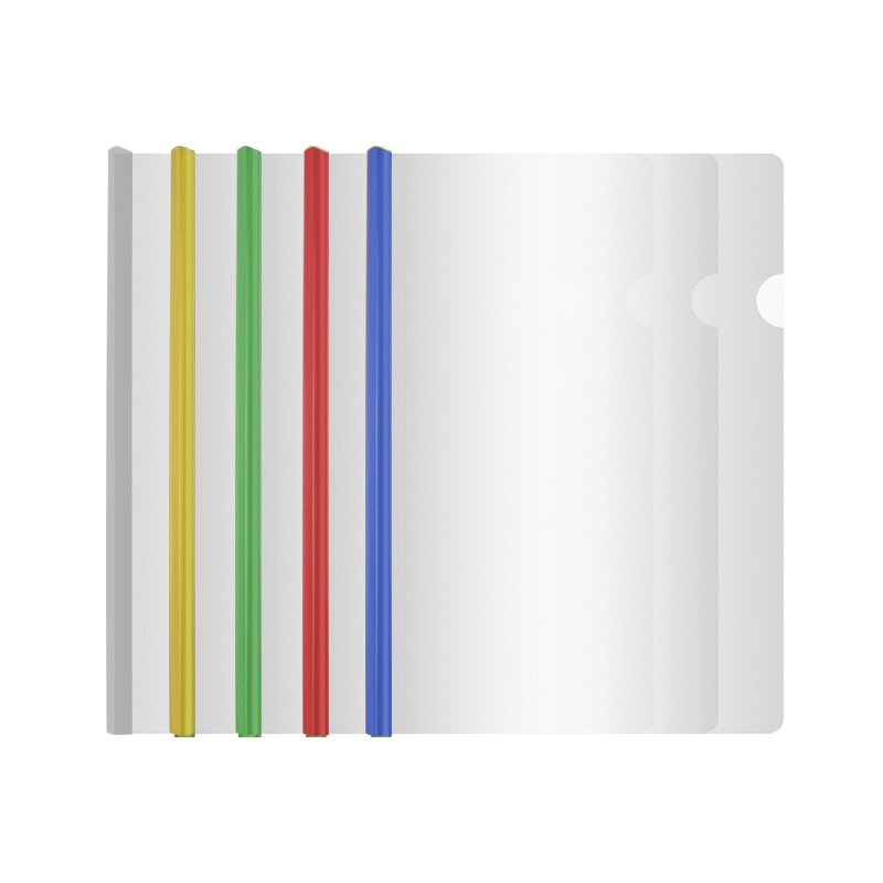 10pcs/set A4 File Folder Sliding Bar Binder Transparent Covers Folder Classification File Folder School Office report Folder