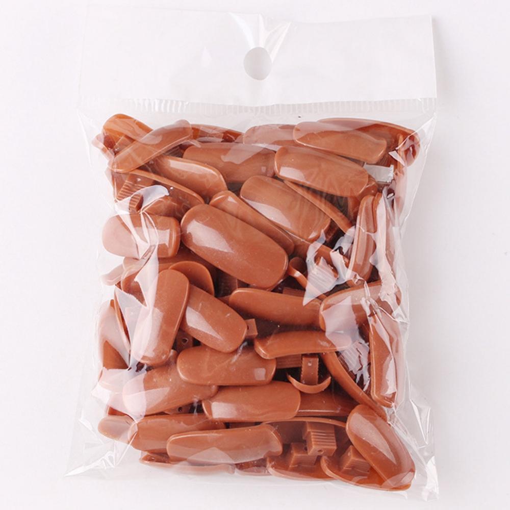 100pcs/bag Plastic Nail Tips Flexible Plastic Practice Nail Training Hand With Manicure Tool: Default Title