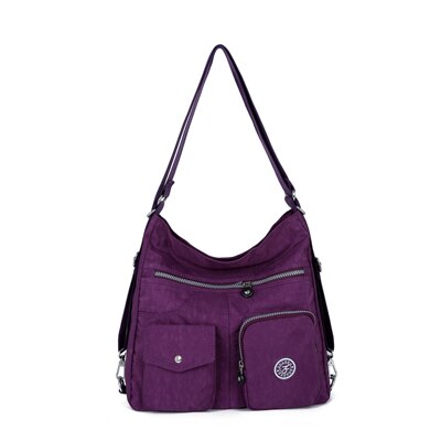 Sac Messenger femme Double Sac à bandoulière sacs à Main de en Nylon femme Sac à bandoulière Bolsas Sac à Main: Purple