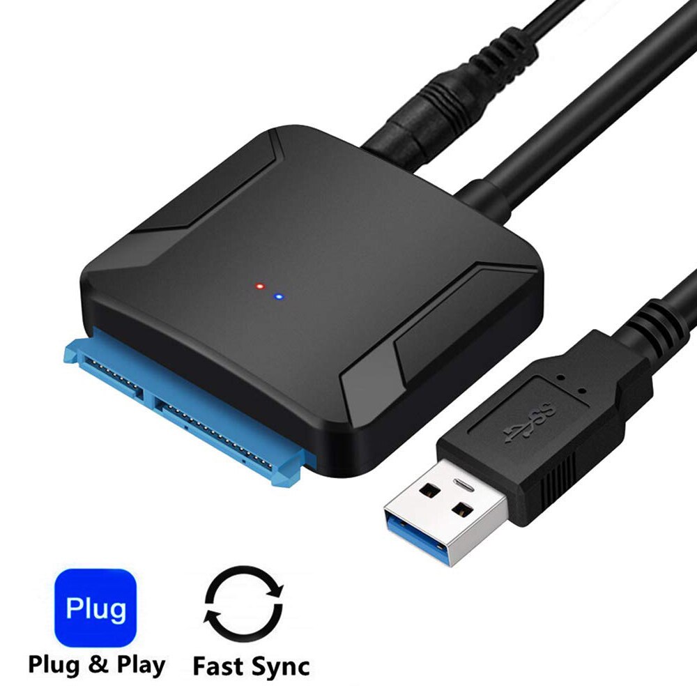 Usb 3.0 to sata adapter konverter kabel 22 pin sataiii til usb 3,0 adaptere til 2.5 " sata hdd ssd hurtig: Default Title