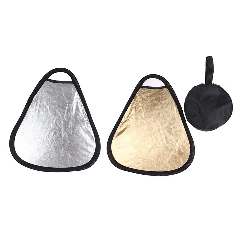 2in1 30Cm Goud/Zilver Draagbare Vouwen Handheld Foto Reflector Met Tas Voor Thuis Met Draagtas