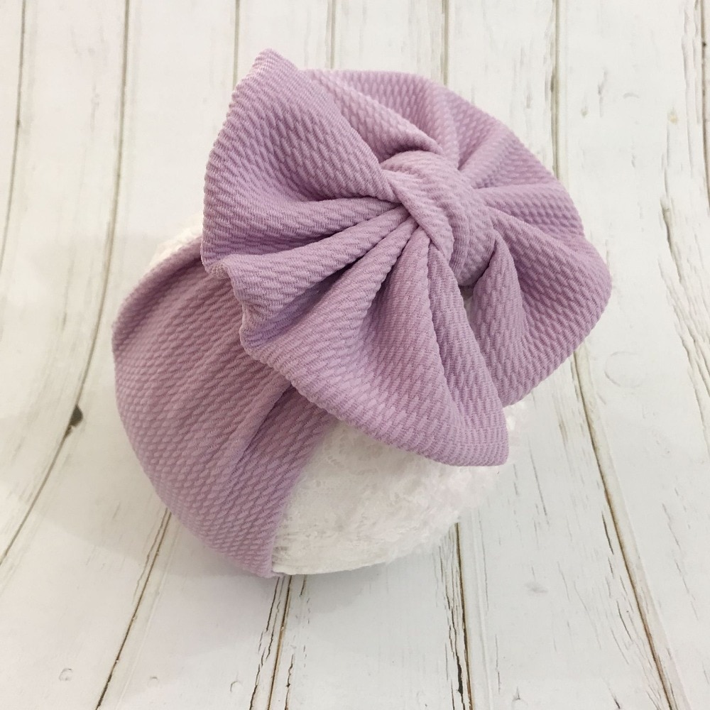 7 Inch Grote Boog Hoofdband Voor Meisjes Solid Grote Hair Bows Elastische Tulband Hoofd Wraps Kids Top Knoop Haarband Haar accessoires